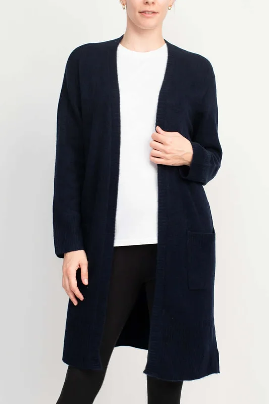 Velvet Heart Open Front Long Sleeve Ribbed Cuffs and Hem Knit Jacket with Pockets